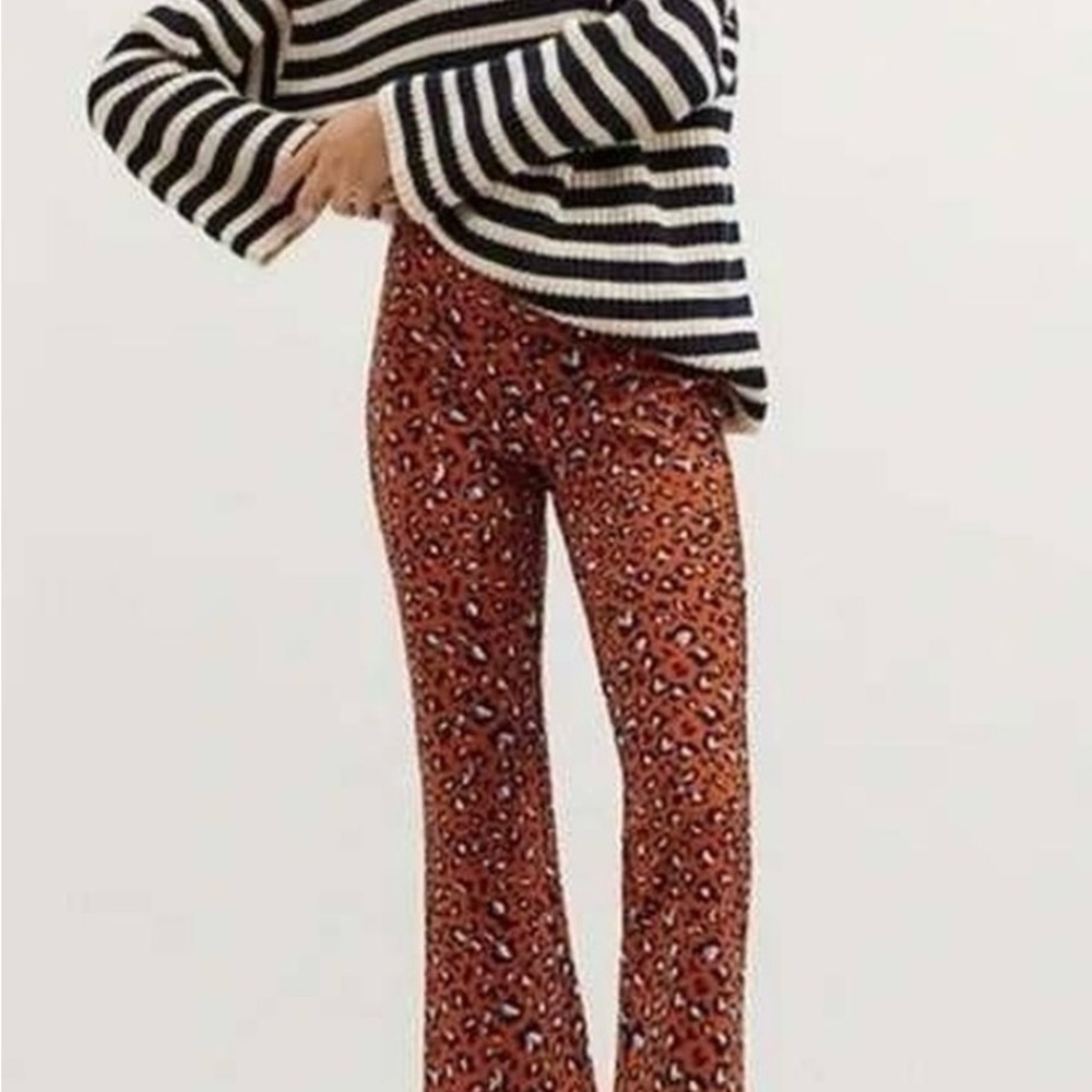Maeve “The Margot” Leopard Print Kick-Flare Cropped Pants